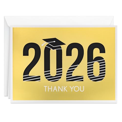 Hallmark Graduation Thank You Cards, Class of 2026, 40 Pack