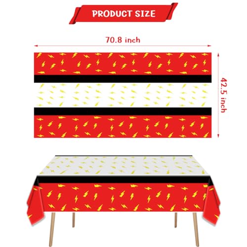 Red Cartoon Animation Tablecloths - 2 Pcs 70.8x42.5 inch for Parties