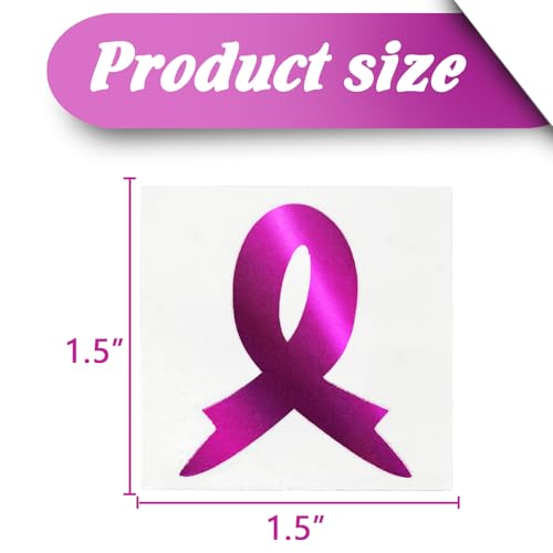 Pink Ribbon Temporary Tattoos Breast Cancer Awareness 96 Pcs