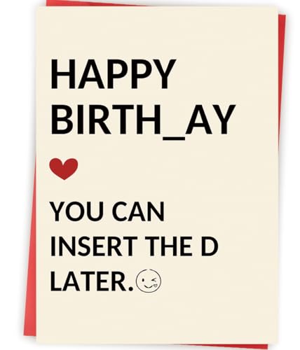 Funny Birthday Card for Husband and Boyfriend with Envelope