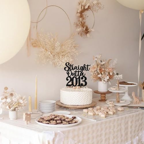 13th Birthday Cake Topper - Glitter 'Straight Outta 2013'