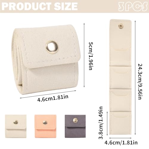 Mini Travel Jewelry Bag - Compact Organizer for Rings & Necklaces