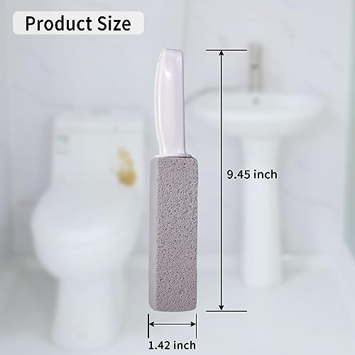 Pumice Stone Toilet Cleaner with Handle - 2PCS Gray