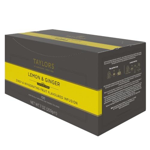Taylors of Harrogate Lemon & Ginger Herbal Tea Bags, 100ct