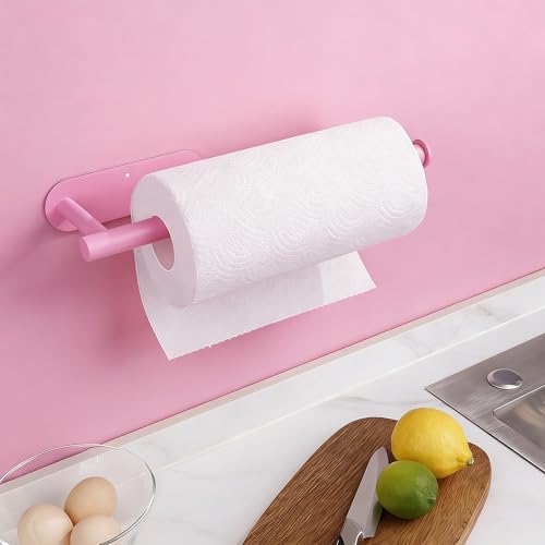 Stainless Steel Paper Towel Holder - Self-Adhesive Under Cabinet Design