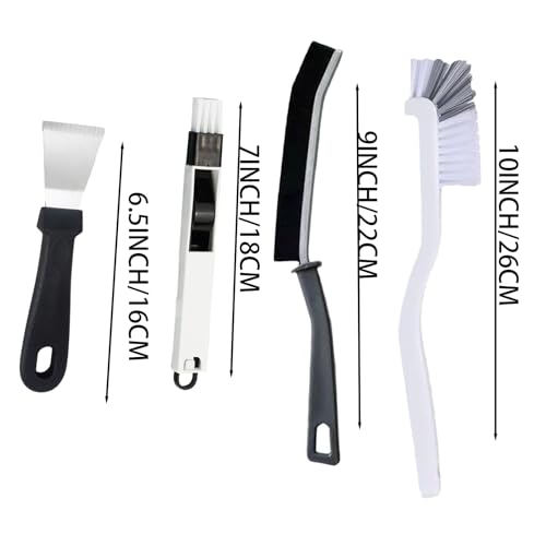 14-Piece Crevice Cleaning Brush Set with Scraper for Tight Spaces