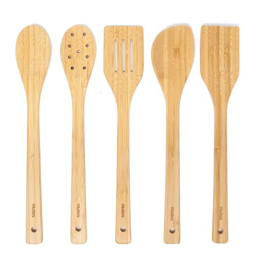 Norpro 12-Inch Bamboo Spoon with Holes - Eco-Friendly Cooking Utensil