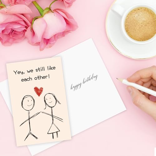 Funny Anniversary Card - We Still Like Each Other - Cute Design