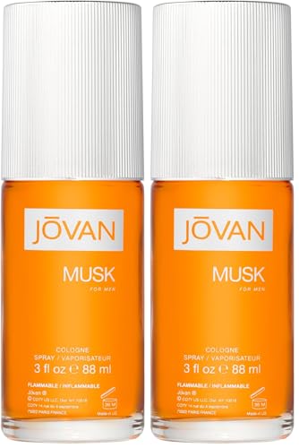 Jovan Musk for Men Eau de Cologne Spray, 3 fl oz (Pack of 2) - Long Lasting Fragrance
