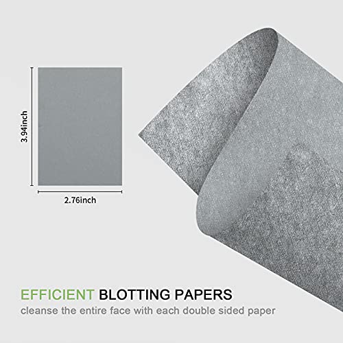 MIRUCOO Natural Bamboo Charcoal Oil Blotting Papers 100 Count