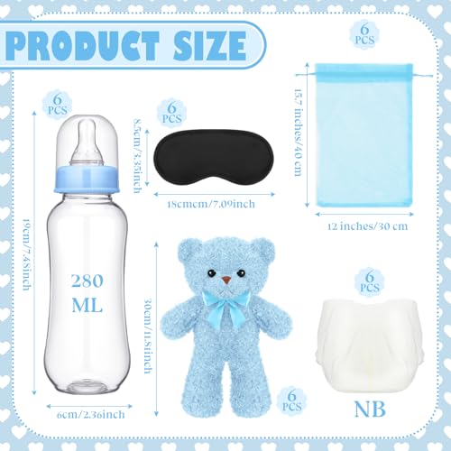 Baby Shower Bottle Chug & Diaper Games Set - Blue Bear Variation of THIS listing