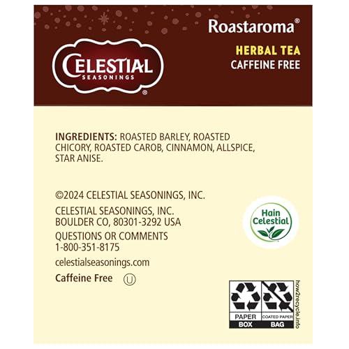 Celestial Seasonings Roastaroma Herbal Tea, Caffeine-Free, 120 Tea Bags