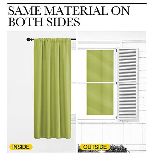 NICETOWN Blackout RV Curtains, Fresh Green 29" x 20" - 2 Panel Set