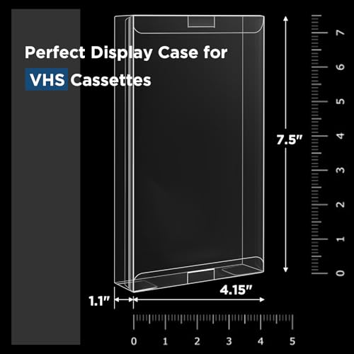 Premium VHS Tape Protectors - 10 Pack Durable Storage Cases