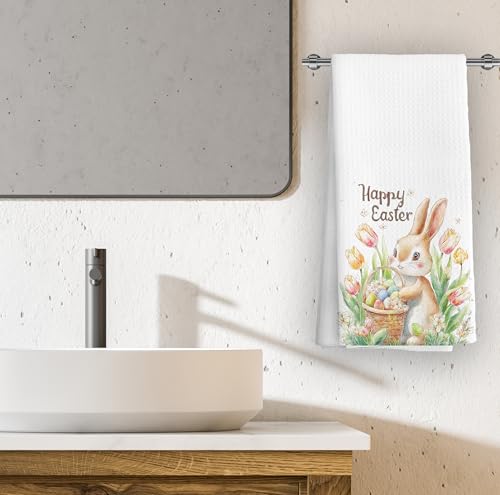 Easter Bunny Kitchen Towels Set - Decorative & Absorbent Dish Towels