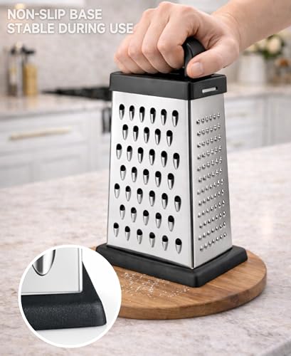 Strelitsia 4-Sided Stainless Steel Box Grater - Compact Kitchen Tool