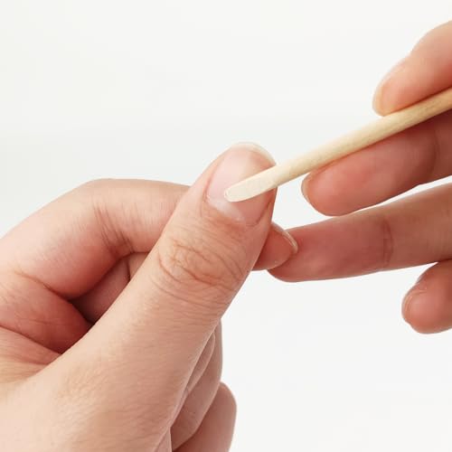 YOLCAR 200PCS Orange Wood Nail Sticks, 4.5-Inch Double Sided Cuticle Pusher
