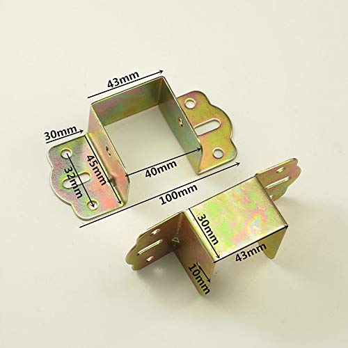 Gold Bed Rail Fittings Kit - Cast Iron Bed Frame Hardware