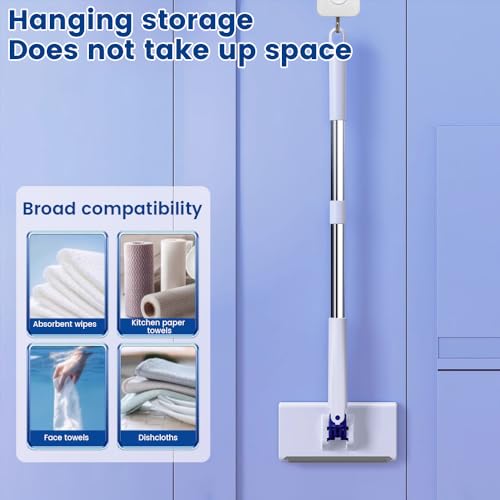 New Mini Disposable Dust Mop with 10 Reusable Cloths No-Touch Dirty