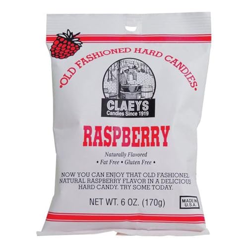 Claeys Old Fashioned Hard Candies - Raspberry - 6oz (2 Pack)