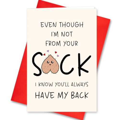 Funny Father's Day Card for Step Dad - Rude Greeting Card