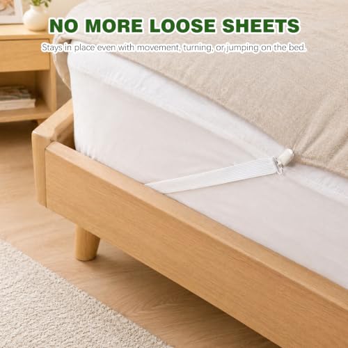 Adjustable Bed Sheet Straps - 4-Pack Non-Slip Holders for All Sizes