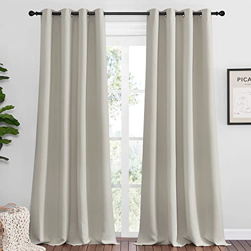 NICETOWN Blackout Curtains 55x108 Inch, Set of 2 Grommet Drapes for Bedroom