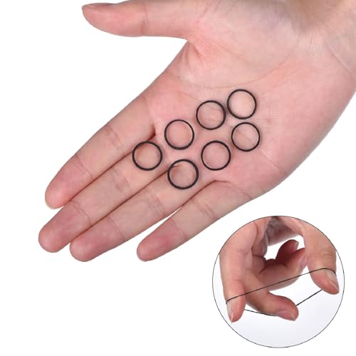 Hicarer 1000 Pcs Mini Black Rubber Hair Bands 1.5 cm Soft Elastic Hair Ties for Braids and Ponytails