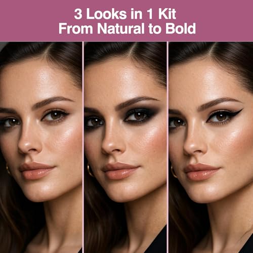 LAVONE 3-in-1 Waterproof Eyeliner Set - Liquid, Gel & Pencil Black