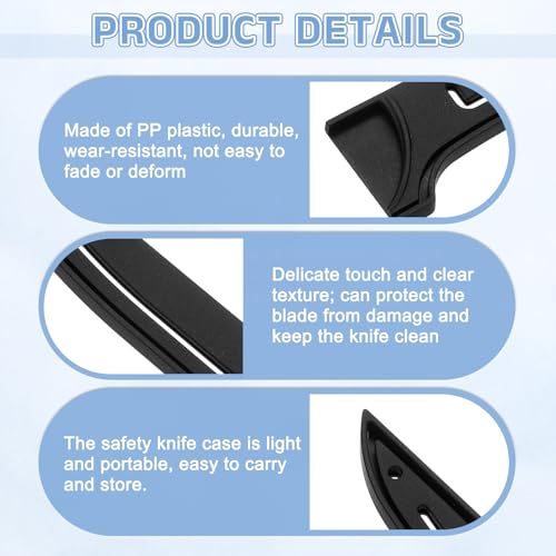 uxcell 6-Inch Knife Blade Guard Protector, PP Plastic Safety Sheath - 2 Pack
