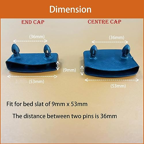 XIAONAN 53mm x 9mm Bed Slat Replacement Holders - 20 Pack Centre Caps