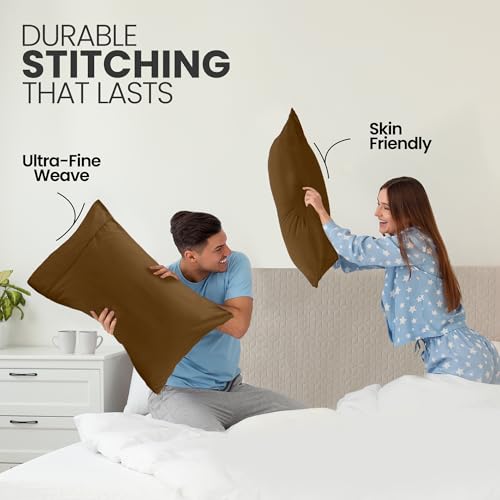 Queen Size Pillow Cases Set of 4 - Ultra Soft Microfiber Covers