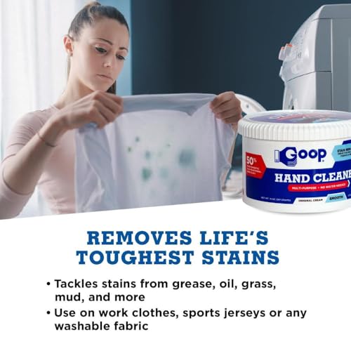GOOP Multi-Purpose Hand Cleaner & Laundry Stain Remover, Unscented 14oz