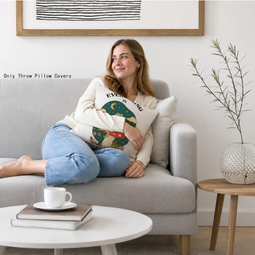 Everything is Figureoutable Inspirational Throw Pillow Cover 18x18