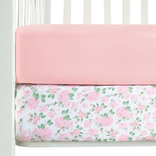 Soft Stretchy Crib Sheets - 2 Pack Fitted for Standard Mattresses