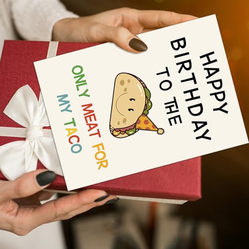 Funny Taco Pun Birthday Card for Husband - 5.3x7.1 Card