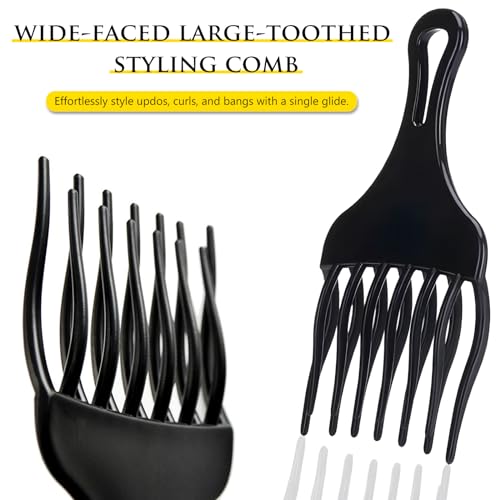 Kootinn Afro Comb Set - 2 Piece Plastic Double Fist Hair Pick