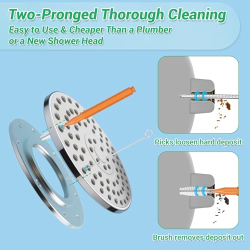 MAPVOLUT 70-in-1 Shower Head Cleaner Kit - Pink, White, Orange, Green, Blue