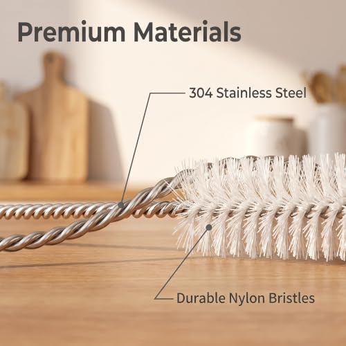 Reusable Straw Cleaner Brush Set - 2 Pack, Extra Long 10.6"