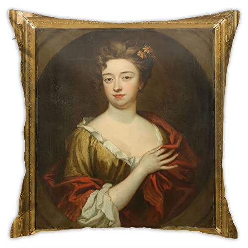 VARUN Marie Antoinette Fine Art Throw Pillow Cover, 18x18 Inch Decorative