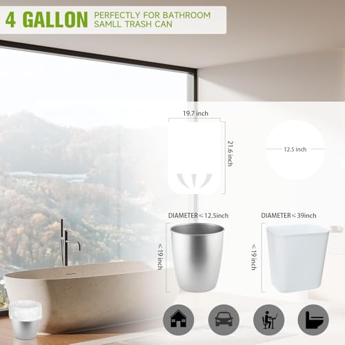 Rishpahu 3 Gallon Biodegradable Trash Bags - 200 Counts, Unscented