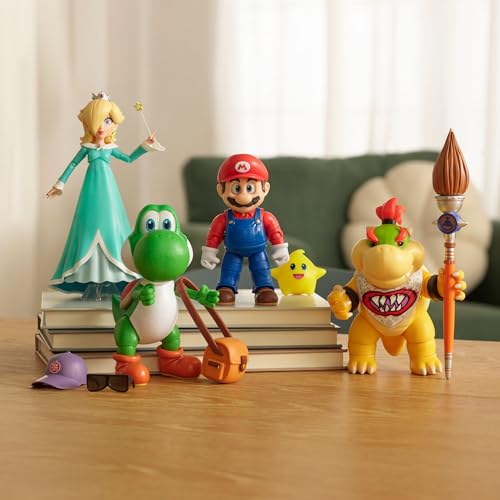 JAKKS Pacific Super Mario Galaxy Yoshi Action Figure with Accessories, 5-inch Collectible Toy