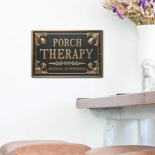 Porch Therapy Session In Progress Tin Sign - 8x12 Outdoor Decor