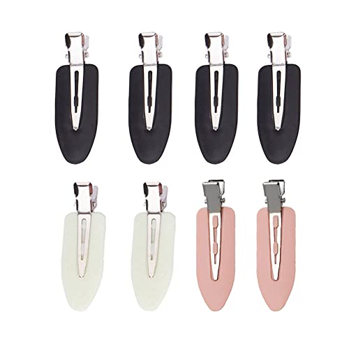 Conpru 8-Piece No Crease Hair Clips for Styling and Makeup (Assorted)