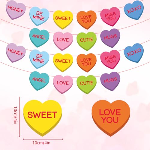 Valentine's Day Heart Garland Banner 2 Pack Hanging Decor
