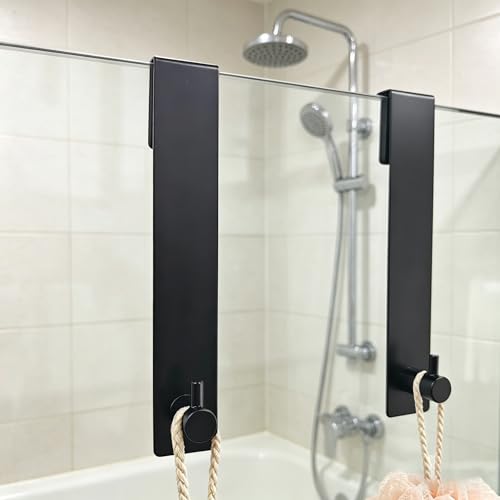 Over-the-Door Towel Hooks for Frameless Glass Shower Door - 2 Pack