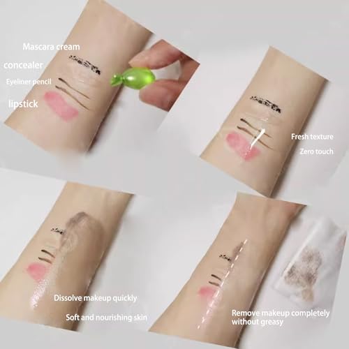 BLUE LOVE Disposable Face Cleansing Oil Granules - 3Pcs Makeup Remover