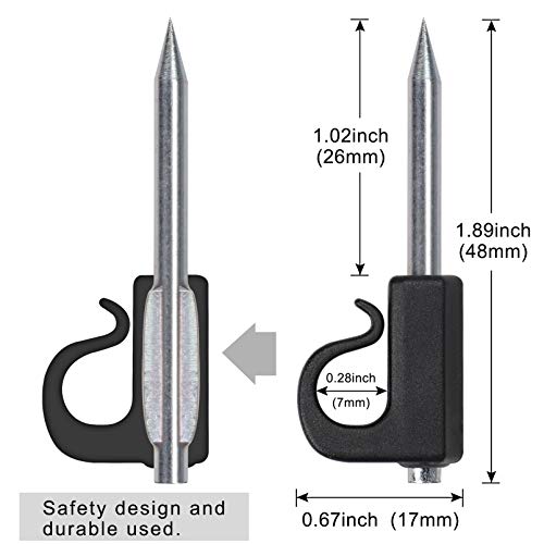 SELEWARE 20-Pack Q Hanger Nail Hooks for Outdoor String Lights