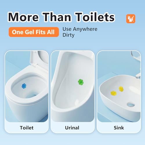 Li & Zhao Toilet Gel Stamps - 5 Pack with Flower Designs & Scents