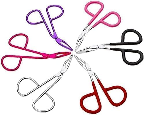 ROMI FLORIA Stainless Steel Scissors Shaped Eyebrow Tweezers with Slant Tip